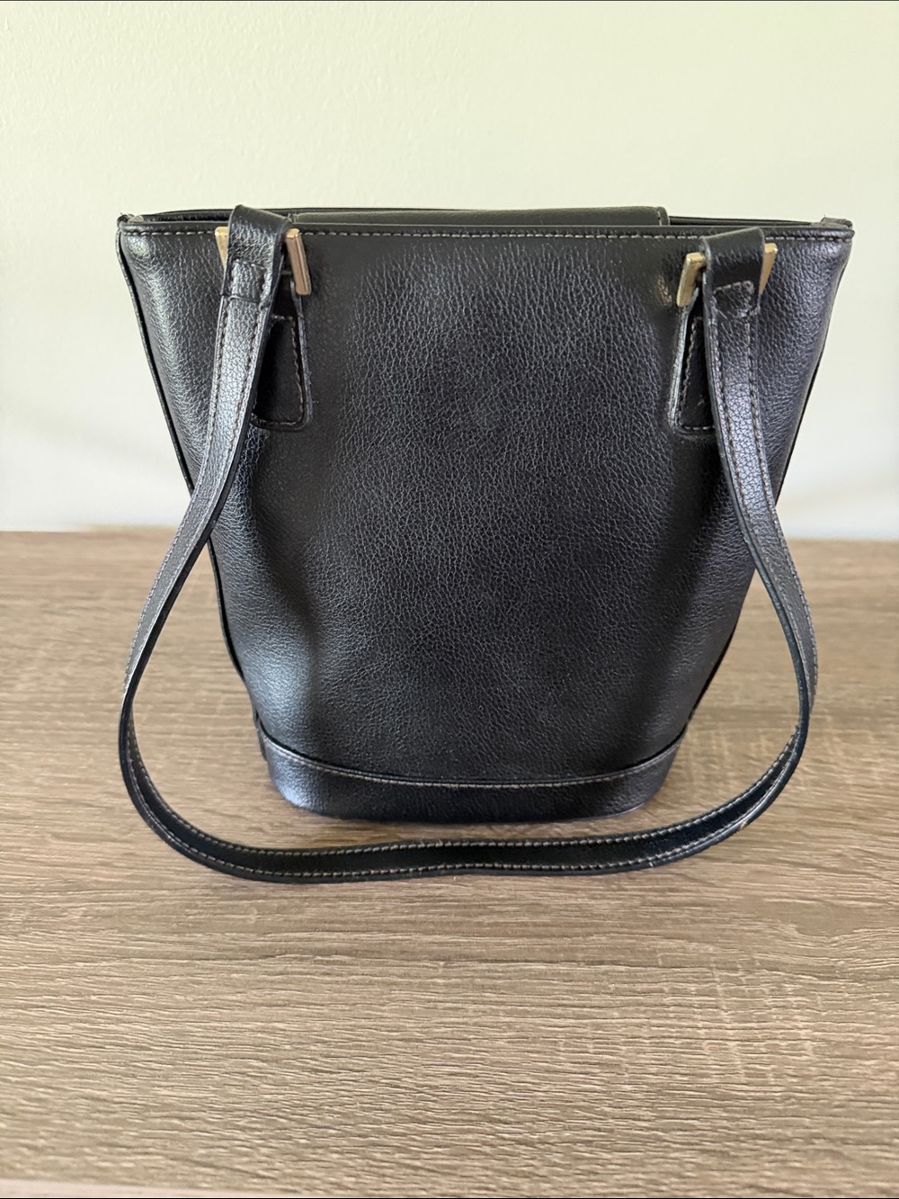 Liz Claiborne black bucket-style bag